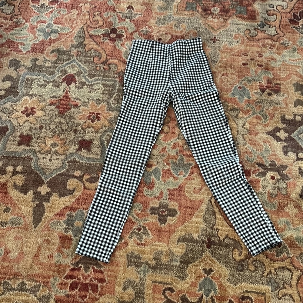 Gingham ankle pant
